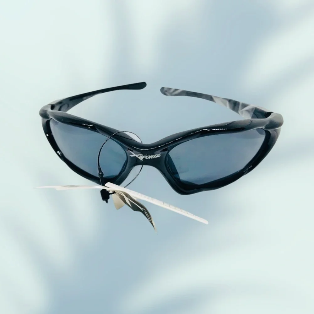 Deadstock Black Sport Sunglasses Retro Summer Outdoor